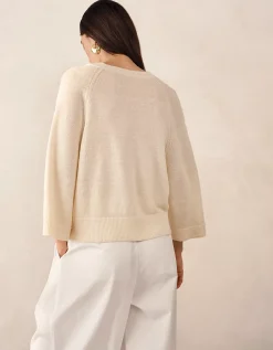 Linen Wide Sleeve Jumper