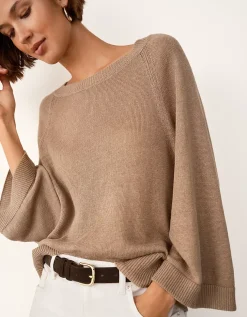 Linen Wide Sleeve Jumper