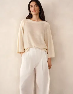 Linen Wide Sleeve Jumper
