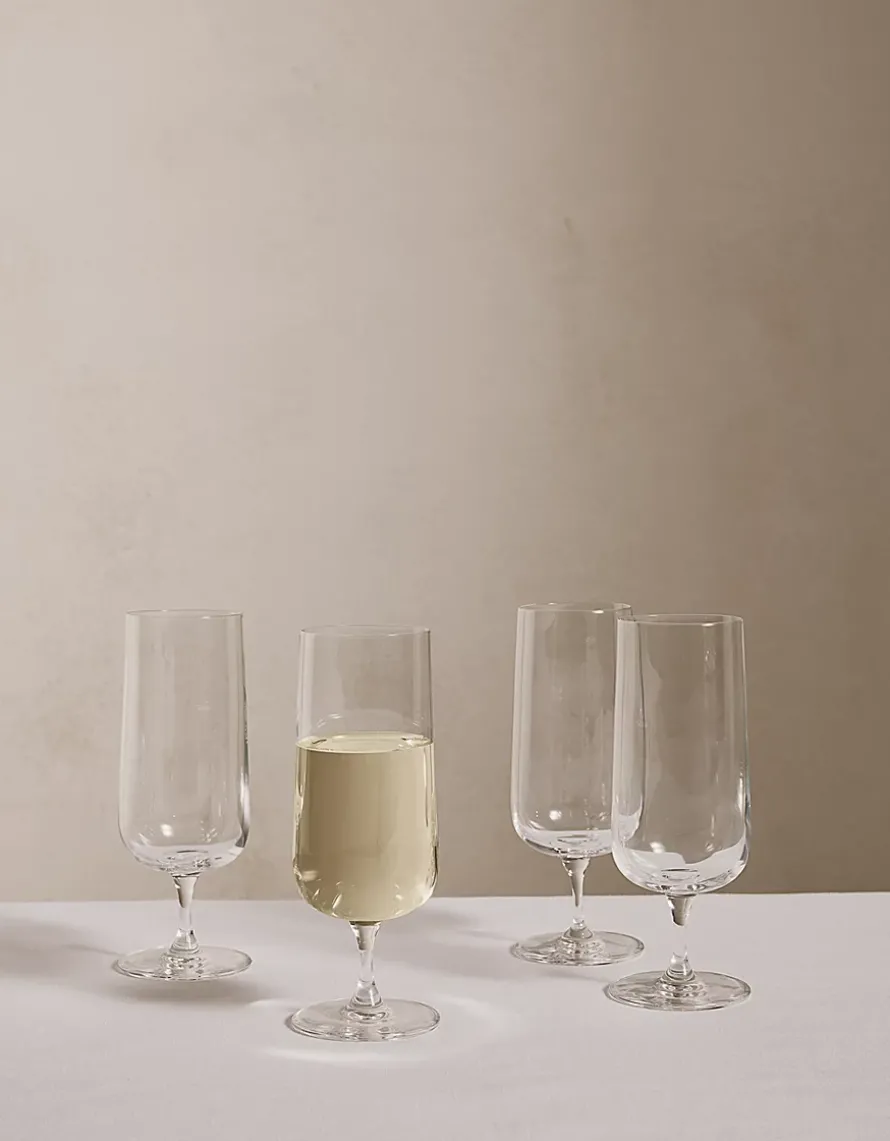 LSA International Arc Champagne Flute Glasses – Set of 4