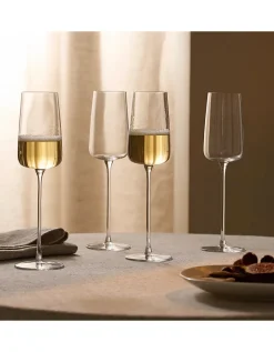 LSA International Metropolitan Champagne Flute Glasses – Set of 4