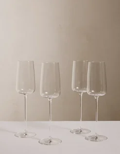 LSA International Metropolitan Champagne Flute Glasses – Set of 4