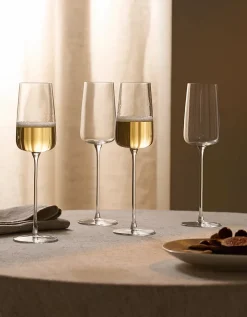 LSA International Metropolitan Champagne Flute Glasses – Set of 4