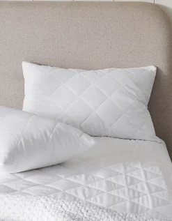 Luxury Pure Cotton Quilted Pillow Protector – Set of 2