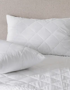 Luxury Pure Cotton Quilted Pillow Protector – Set of 2
