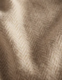 Luxury Wool Cashmere Herringbone Throw
