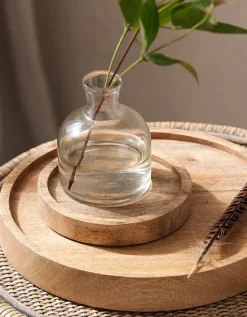 Mango Wood Candle Plate – Medium