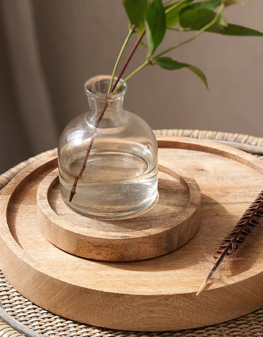 Mango Wood Candle Plate – Medium