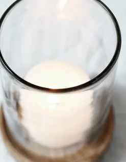 Mango Wood Hurricane Candle Holder