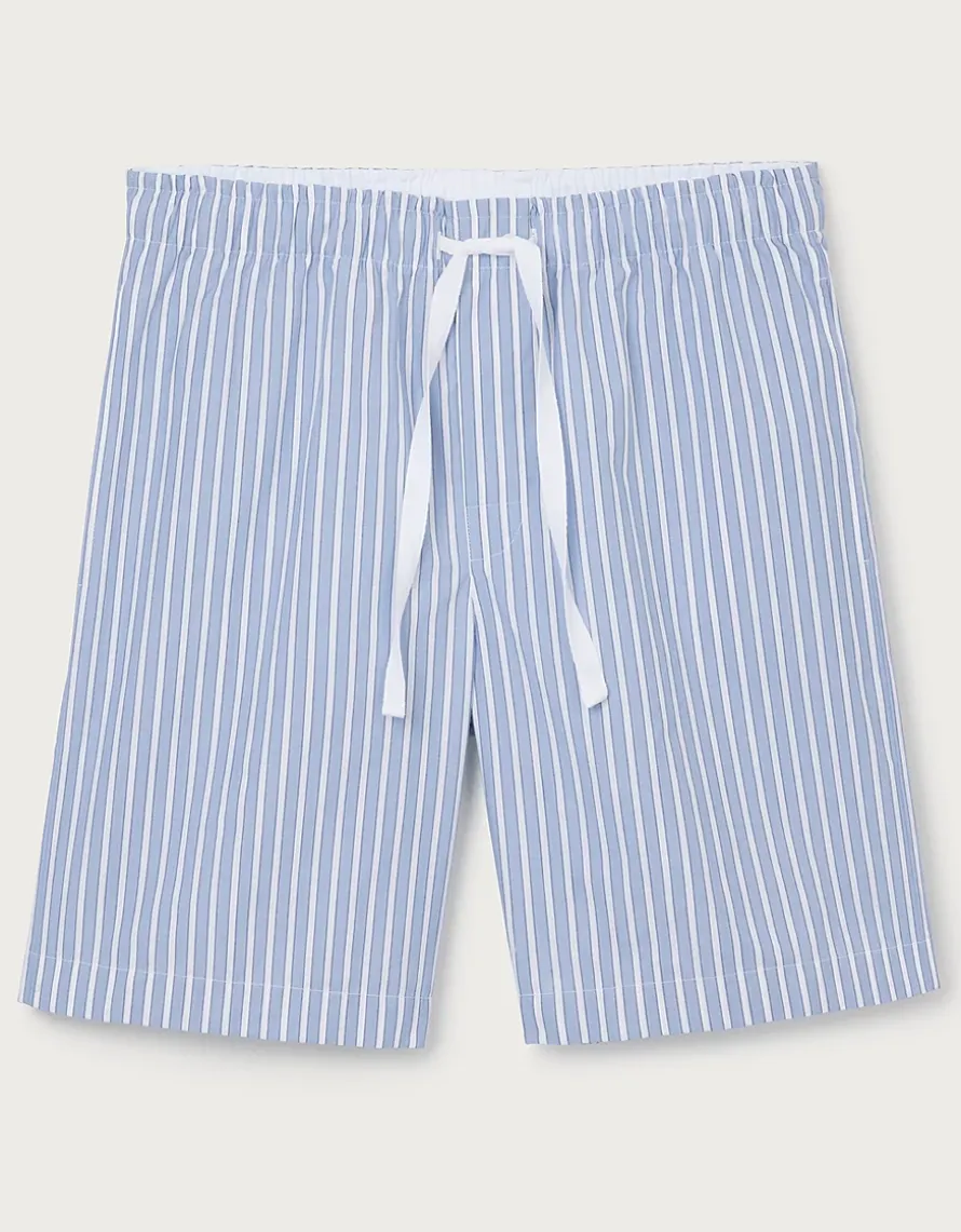 Mens Organic Cotton Poplin Stripe Shorts