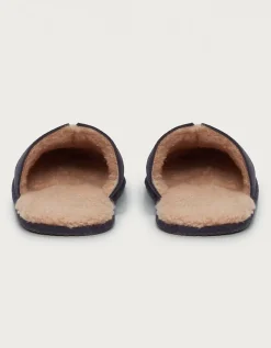 Men's Suede Borg Mule Slippers