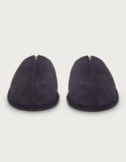 Men's Suede Borg Mule Slippers