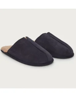 Men's Suede Borg Mule Slippers