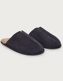Men's Suede Borg Mule Slippers