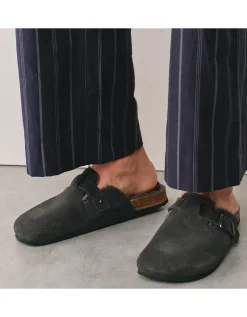 Men's Suede Corkbed Mule Slippers