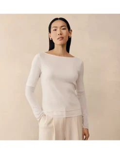 Merino Double Layer Sheer Knitted Top