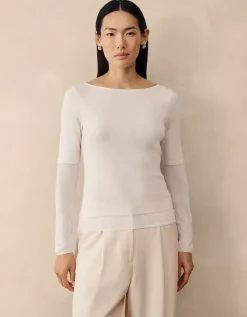 Merino Double Layer Sheer Knitted Top