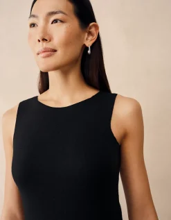 Merino Sheer Panel Tank Dress