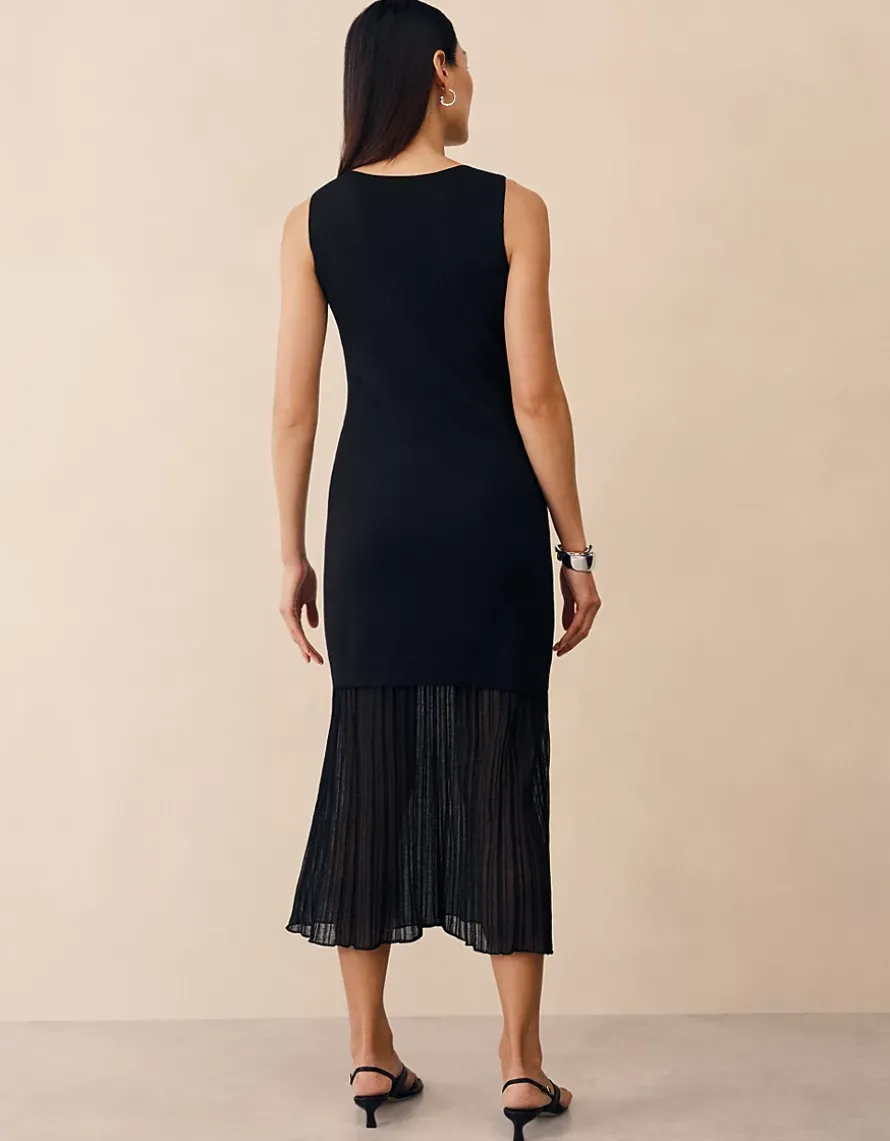 Merino Sheer Panel Tank Dress