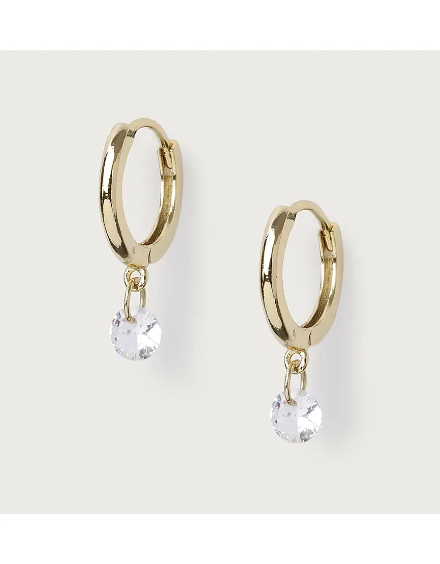 Mini Gem Huggie Earrings