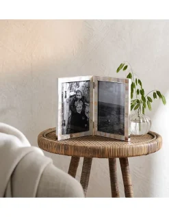 Mother of Pearl Double Hinged Photo Frame – 5x7”