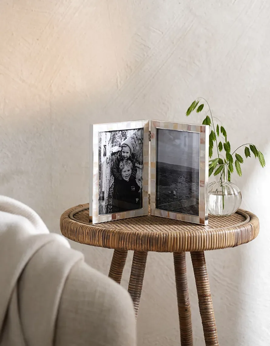 Mother of Pearl Double Hinged Photo Frame – 5x7”