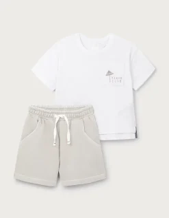 Organic Cotton Beach Club T-Shirt & Shorts Set (0–4yrs)