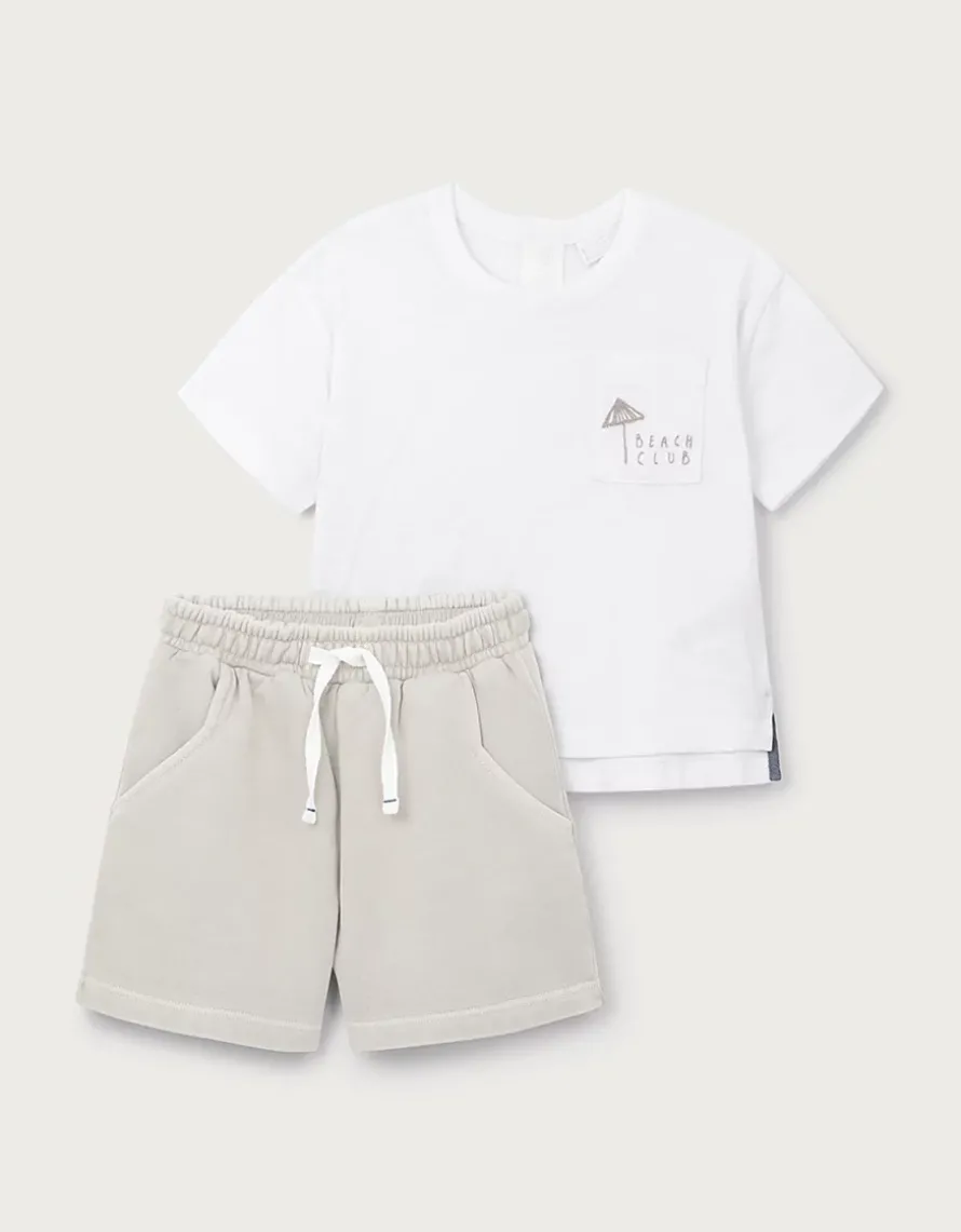 Organic Cotton Beach Club T-Shirt & Shorts Set (0–4yrs)