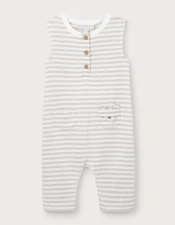 Organic Cotton Bear Sleeveless Jersey Romper (0–2yrs)