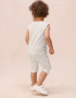 Organic Cotton Bear Sleeveless Jersey Romper (0–2yrs)