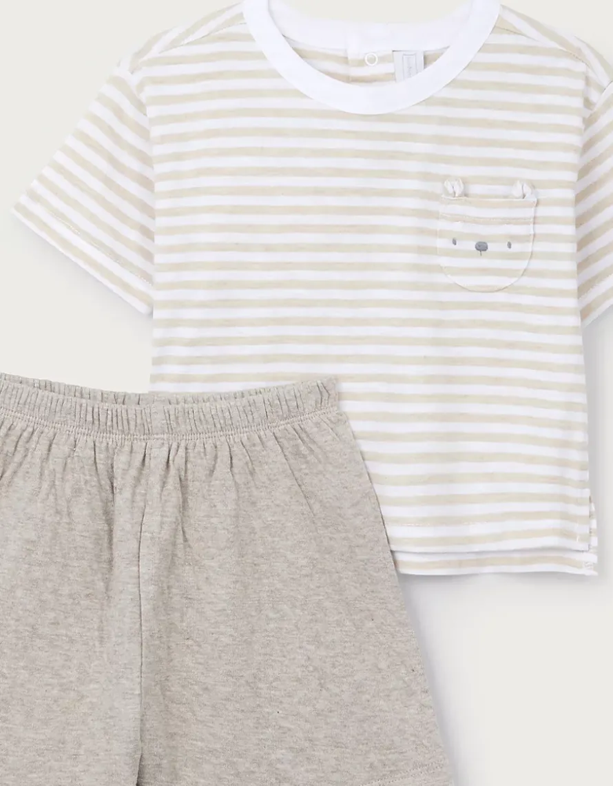 Organic Cotton Bear T-Shirt & Shorts Set (0–2yrs)