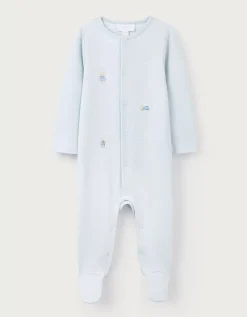Organic Cotton Bedtime Friends Embroidered Sleepsuit (0–24mths)