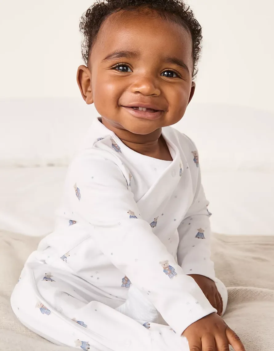 Organic Cotton Bedtime Friends Wrap Sleepsuit (0–24mths)