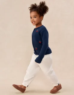 Organic Cotton Blend Cherry Cardigan (0–4yrs)