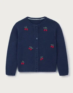 Organic Cotton Blend Cherry Cardigan (0–4yrs)