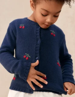 Organic Cotton Blend Cherry Cardigan (0–4yrs)