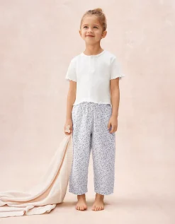 Organic Cotton Blend Clementine Floral Balloon Leg Pyjamas (2–12yrs)