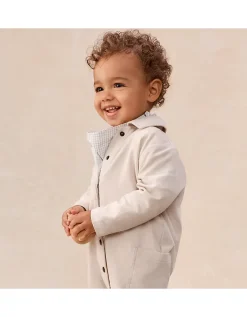 Organic Cotton Blend Cord Jumpsuit Top & Neckerchief Set (0–4yrs)