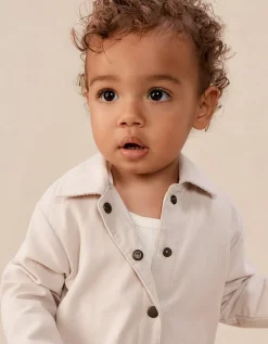 Organic Cotton Blend Cord Jumpsuit Top & Neckerchief Set (0–4yrs)