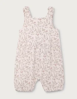 Organic Cotton Blend Esme Floral Tie Shoulder Jersey Romper (0–24mths)