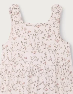 Organic Cotton Blend Esme Floral Tie Shoulder Jersey Romper (0–24mths)