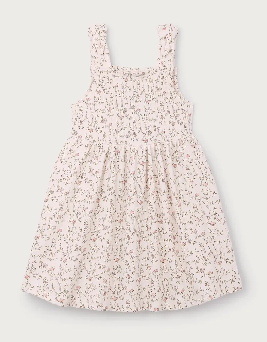 Organic Cotton Blend Esme Floral Tie Shoulder Jersey Dress (0–4yrs)