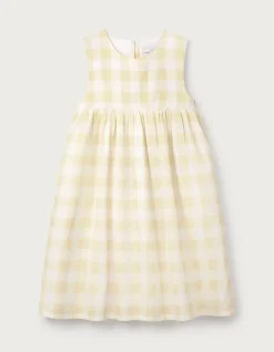 Organic Cotton Blend Gingham Bow Back Dress (0–4yrs)