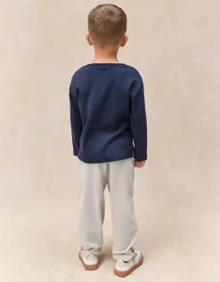 Organic Cotton Blend Henley Top and Cord Trousers Set (0–4yrs)