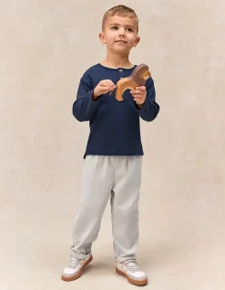 Organic Cotton Blend Henley Top and Cord Trousers Set (0–4yrs)