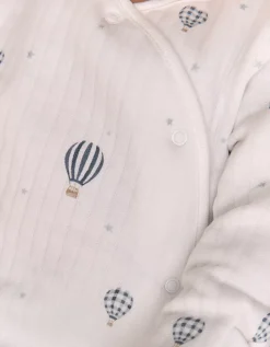 Organic Cotton Blend Hot Air — Air Balloon Sleepsuit (0–24mths)