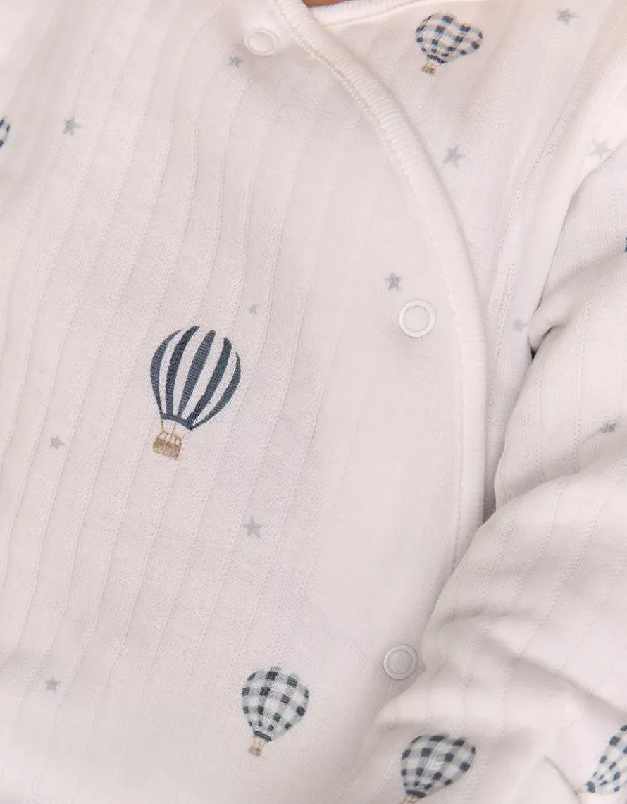 Organic Cotton Blend Hot Air — Air Balloon Sleepsuit (0–24mths)