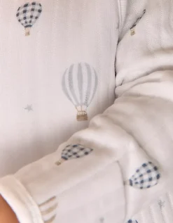 Organic Cotton Blend Hot Air Balloon Quilted Sleeping Bag — 2.5 Tog