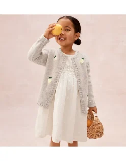 Organic Cotton Blend Lemon Cardigan (0–4yrs)