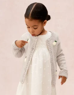Organic Cotton Blend Lemon Cardigan (0–4yrs)